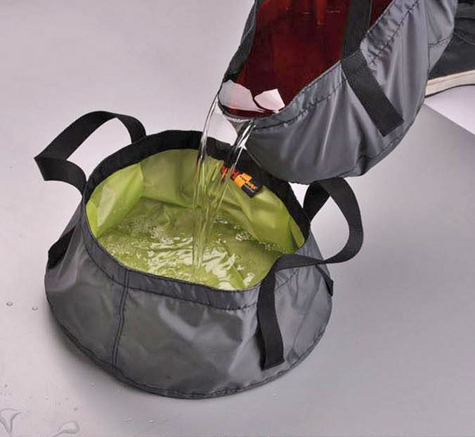 Portable Folding Water Container Made From Fabric