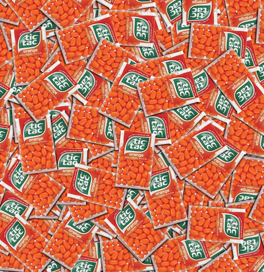 18 Lbs Of Orange Tic-Tacs