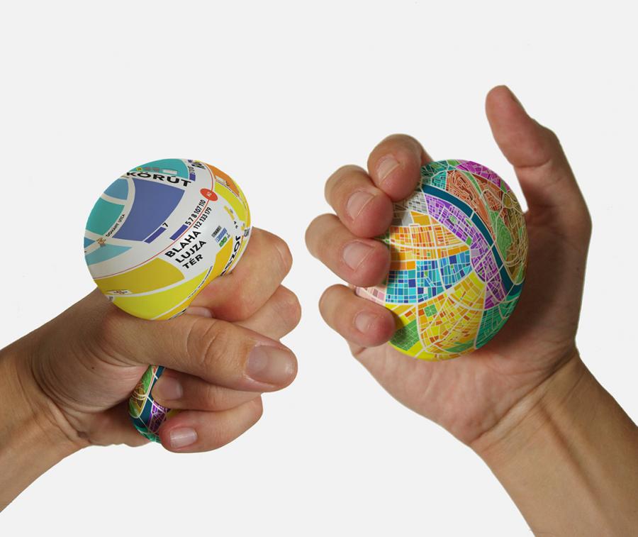 Egg Map: Squeeze The Ball To Magnify The Map