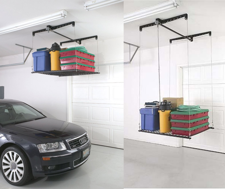 Pulley System Storage Rack For Your Garage