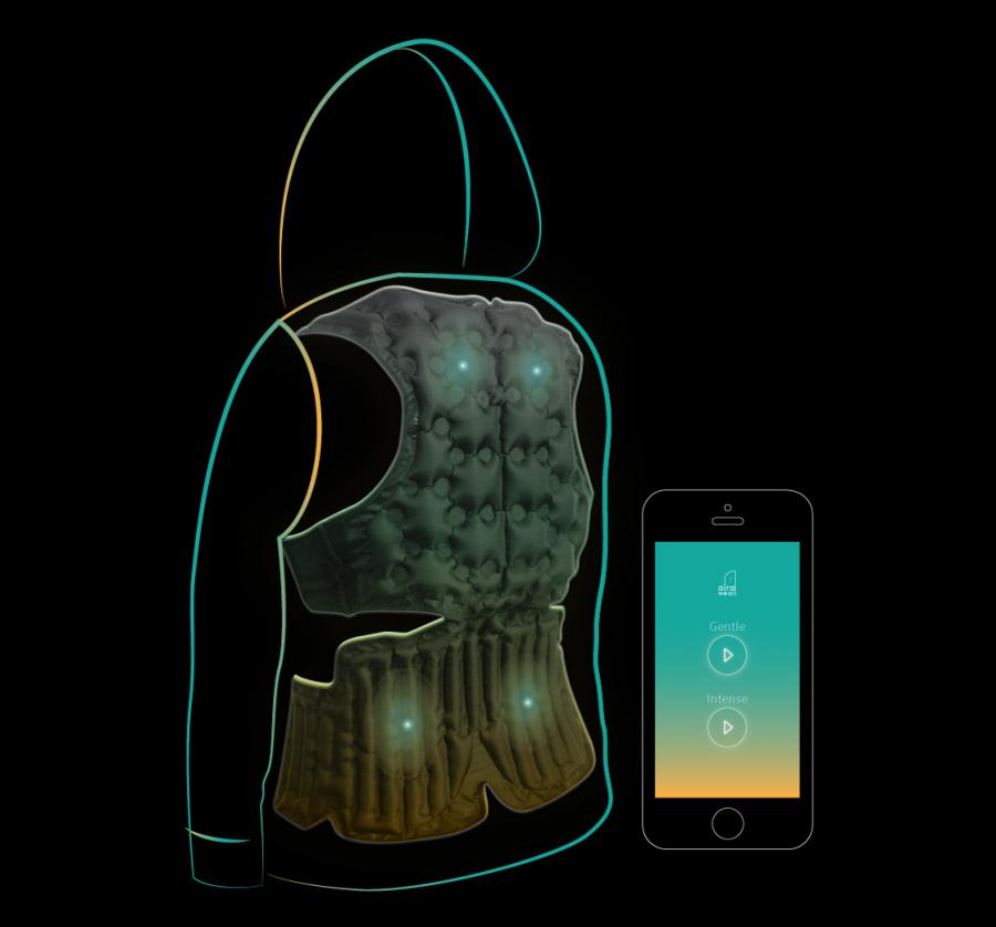 This Hoodie Massages Your Shoulders and Back While On The Go