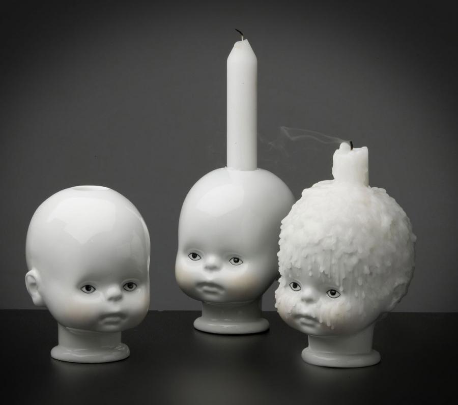 Little Joseph: A Creepy Doll Head Candle Holder