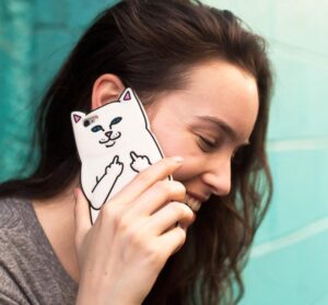 Cat Flicking You Off iPhone Case