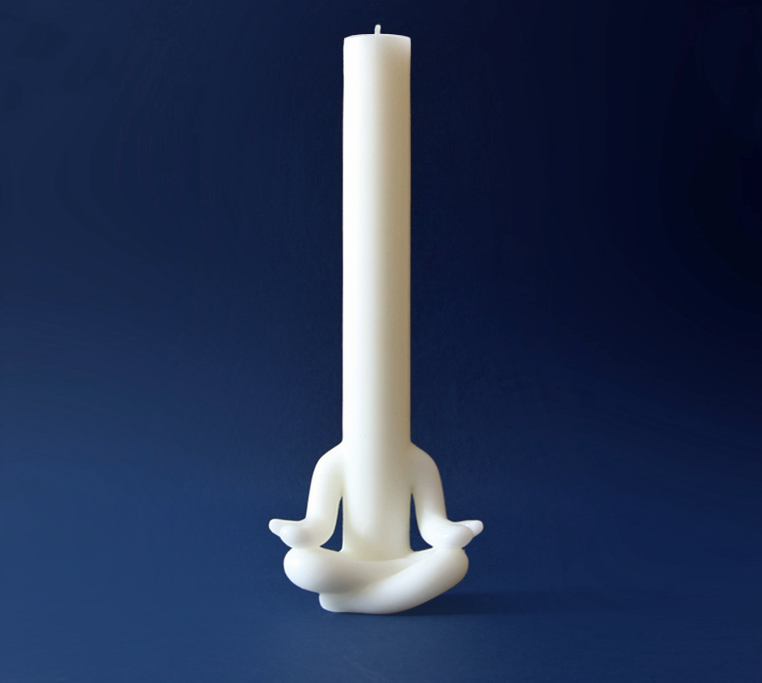 Candle Man Is A Meditating Candle