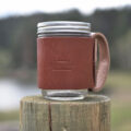 This Leather Sleeve Turns Your Mason Jar Into a Mug