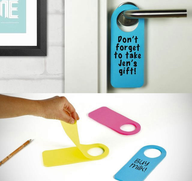 Post-It Note Door Hangers