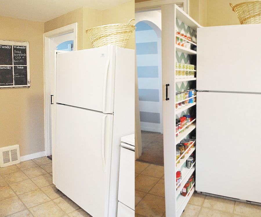 Super Thin Slide-Out Pantry That Uses Just 6 Inches of Space