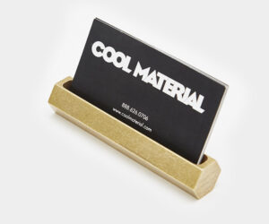 Hex Brass Business Card Holder