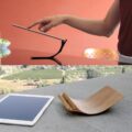 Curved Wooden iPad Stand Offers Three Different Viewing Angles