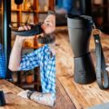 The Goat Story Coffee Mug Is a Horn Shaped Mug That Comes With Its Own Holder