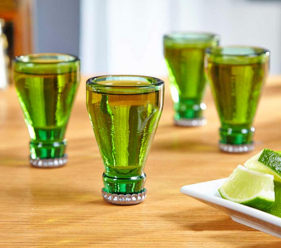Bottle Tops Shot Glasses (Set of 4)