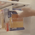 The Zip n Store Is a Slide-Out Organizer For Ziploc Bags In The Fridge