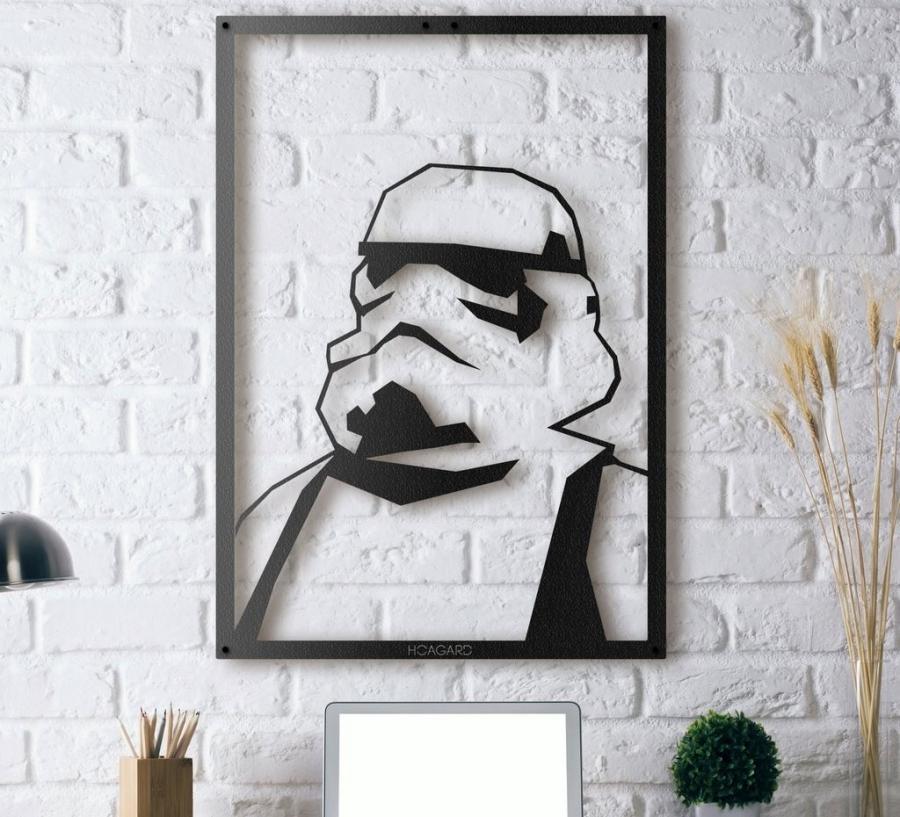Metal Framed Stormtrooper Silhouette Poster Wall Art
