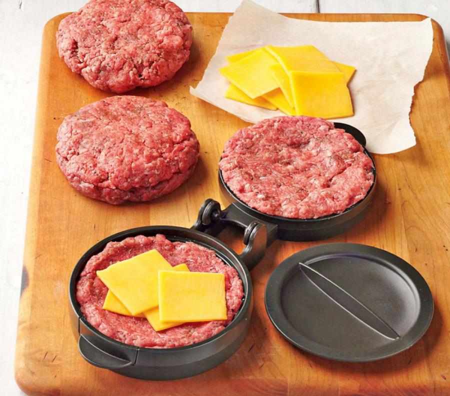 Burger Press For Making Cheese Stuffed Hamburgers (Juicy Lucy Maker)