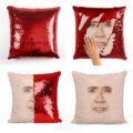 Nicolas Cage Sequin Pillow Reveals Nicolas Cage's Face