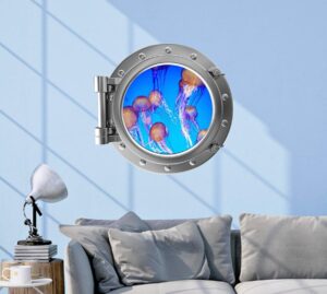 Jellyfish Ship Window Decal Makes It Look Like You're Living Underwater