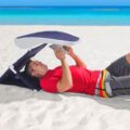 Beachgoer's Reading Room Offers Shade For Reading On The Beach