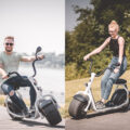 The Scrooser Is An Electric Kick Paddle Scooter Combined With a Moped