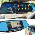 Smart Rear-View Mirror With Integrated Dash Cam, Touchscreen and GPS Navigation