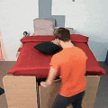 This Pop-Up Bed Has a Built-in Closet Underneath It