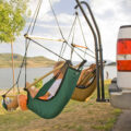 This Trailer Hitch Hammock Stand Lets You Set Up Dual Lounge Chairs On Your Truck Or SUV