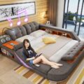 The Ultimate Bed With Integrated Massage Chair, Speakers, and Desk