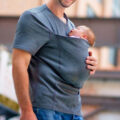 This Dad Shirt Has a Giant Front Pocket For Holding Baby