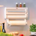 This Genius 4-in-1 Roll Holder and Spice Rack Is The Perfect Kitchen Organizer