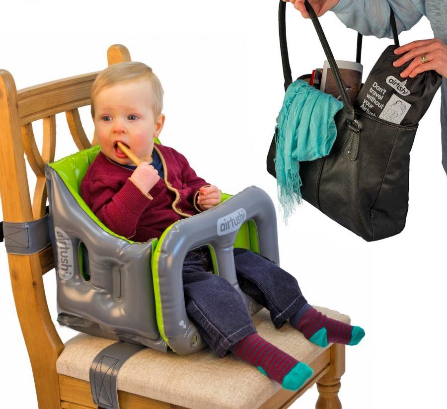 Airtushi: Inflatable Travel High-Chair