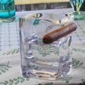 There's a Whiskey Glass That Has an Integrated Cigar Holder On The Side Of It