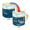 Beach Shark Attack Heat Changing Coffee Mug
