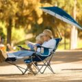Sport-Brella Reclining Camping Chair With Attached Umbrella