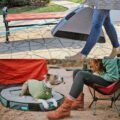 Travel Dog Bed Folds In Half, Lets You Store Items In Center