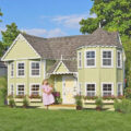 This Mini Mansion Outdoor Playhouse For Kids Measures a Massive 16 Feet Long