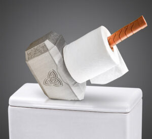 This Thor's Hammer Toilet Paper Holder Belongs On Every Marvel Geeks Toilet