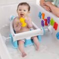 Baby Bathtub Seat With Backrest Suction Cups To Side Of Bathtub