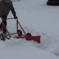 Snow Bully Wheeled Snow Pusher - Manual Snow Plow