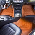 Diamond-Stitched Luxury Leather Custom Car Mats