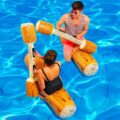 This Inflatable Log Gladiator Game Lets You Battle Your Friends In The Pool