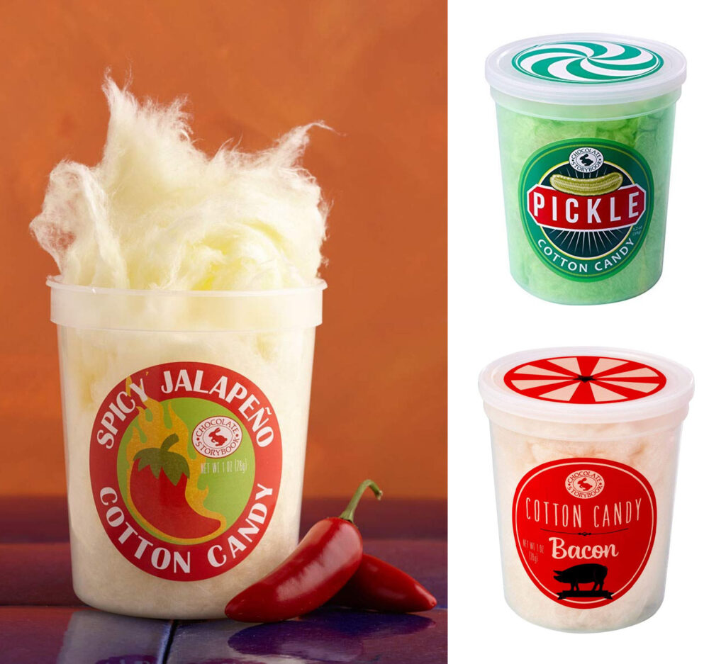 You Can Now Get Unique Cotton Candy Flavors, Including JalapeÃ±o, Pickle, Bacon and more