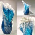 These Incredible Glass Vases Are Made To Look Like an Ocean Wave
