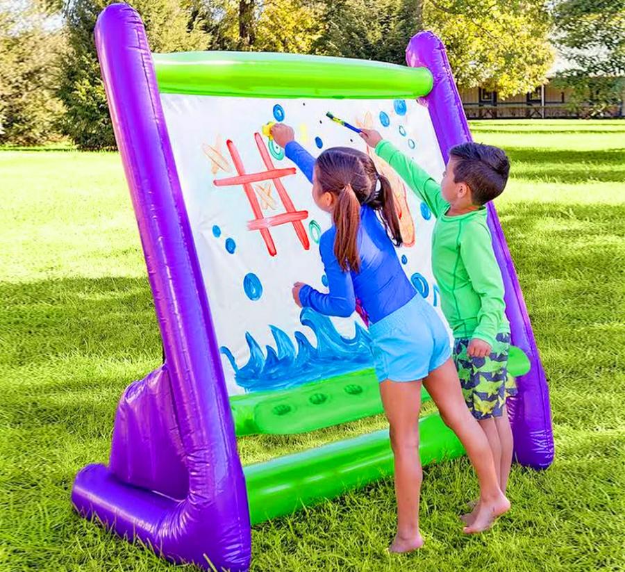 This Giant Inflatable Easel Lets Your Kids Paint Outdoors, With Super Easy Cleanup