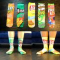 Funny Food Socks - Quirky Snack, Chips, and Cereal Print Socks