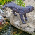 Naughty Peeing Dog Water Fountain Statue