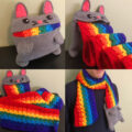 Puking Rainbow Cat Scarf