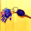 This Super Easy DIY Kid-Craft Turns Your Child's Hand-print Into a Key-chain