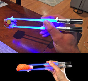 These Light-Up Lightsaber Chopsticks Are The Only Proper Way For Star Wars Geeks To Eat Sushi
