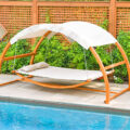 This Hanging Poolside Leisure Bed Lets You Relax In Pure Bliss, Even Through The Night