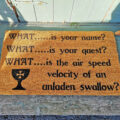 This Bridge Troll 3 Questions Doormat Belongs On Every Monty Python Fanatics Front Stoop