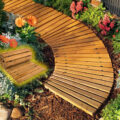 These Roll-Out Wooden Walkways Set Up In Seconds For a Beautiful Backyard Path